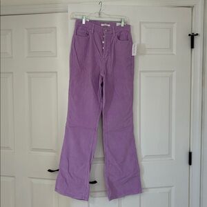 Pacsun lavender corduroy pants NWT size 27 High rise Bootcut